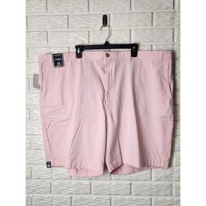 Roundtree & Yorke Casual Pink Stretch Shorts Men's Sz 50 Flat Front Big Classic